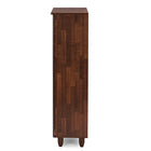 Baxton Studio Gisela Oak and White 2-tone Shoe Cabinet With 4 Door
