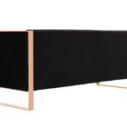 Manhattan Comfort Trillium Mid-Century Modern 83" Velvet Sofa in Black