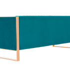 Manhattan Comfort Trillium Mid-Century Modern 83" Velvet Sofa in Teal