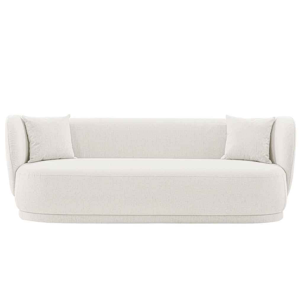 Manhattan Comfort Siri Modern 93" Upholstered Sofa in Cream