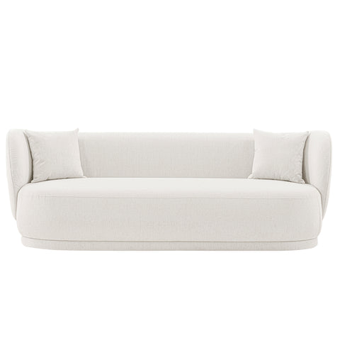 Manhattan Comfort Siri Modern 93" Upholstered Sofa in Cream