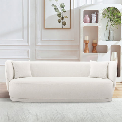 Manhattan Comfort Siri Modern 93" Upholstered Sofa in Cream