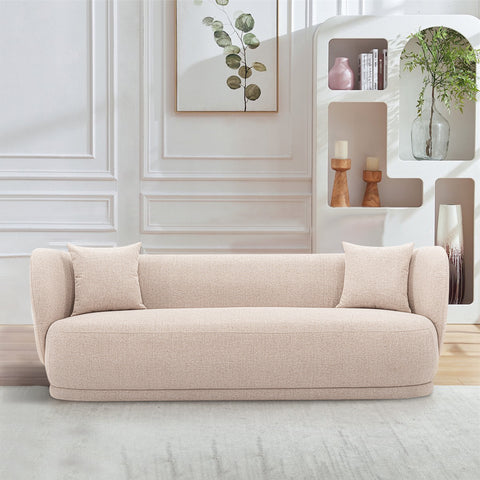 Manhattan Comfort Siri Modern 93" Upholstered Sofa in Wheat