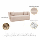 Manhattan Comfort Siri Modern 93" Upholstered Sofa in Wheat