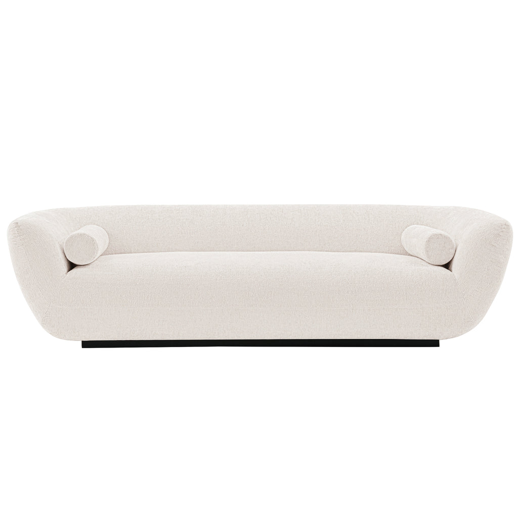 Manhattan Comfort Ulka Modern 96" Chenille Sofa in Cream