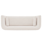 Manhattan Comfort Ulka Modern 96" Chenille Sofa in Cream