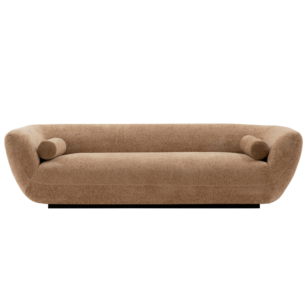 Manhattan Comfort Ulka Modern 96" Chenille Sofa in Light Brown