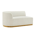 Manhattan Comfort Daria Modern 132" Chenille Sectional in Ivory