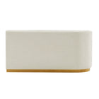 Manhattan Comfort Daria Modern 132" Chenille Sectional in Ivory