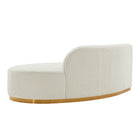 Manhattan Comfort Daria Modern 132" Chenille Sectional in Ivory