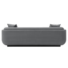 Manhattan Comfort Edmonda Modern 91" Velvet Sofa in Dark Gray