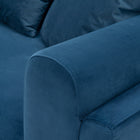 Manhattan Comfort Edmonda Modern 91" Velvet Sofa in Sapphire Blue