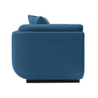 Manhattan Comfort Edmonda Modern 91" Velvet Sofa in Sapphire Blue