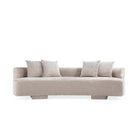 Manhattan Comfort Verandah Mid-Century Modern 112" Chenille Sofa in Beige