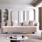 Manhattan Comfort Verandah Mid-Century Modern 112" Chenille Sofa in Beige