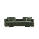Manhattan Comfort Verandah Mid-Century Modern 112" Chenille Sofa in Olive Green