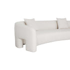 Manhattan Comfort Sylvia Modern Glam 104" Tweed Loveseat in Ivory