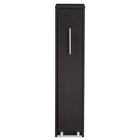Baxton Studio Lindo Dark Brown Wood Bookcase with One Pulled-out Door Shelving Cabinet