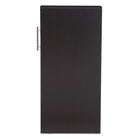 Baxton Studio Lindo Dark Brown Wood Bookcase with One Pulled-out Door Shelving Cabinet