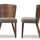 Baxton Studio Sparrow Brown and "Gravel" Wood Modern Dining Chair (Set of 2)