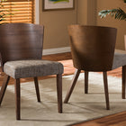 Baxton Studio Sparrow Brown and "Gravel" Wood Modern Dining Chair (Set of 2)