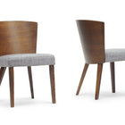Baxton Studio Sparrow Brown and "Gravel" Wood Modern Dining Chair (Set of 2)