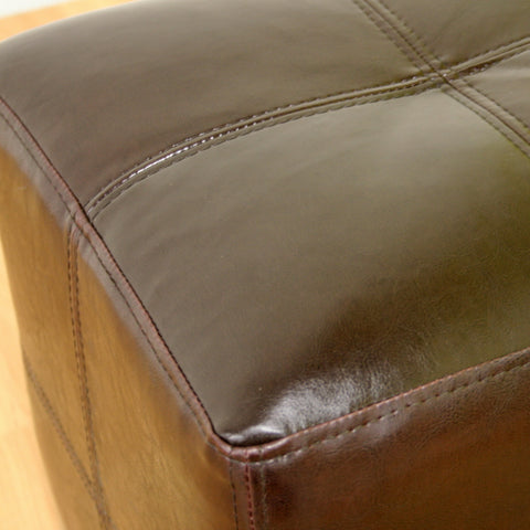 Baxton Studio Nox Dark Brown Ottoman 
