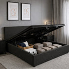 Ergomotion STOW Storage Adjustable Bed with storage compartments.