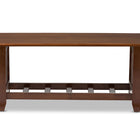 Baxton Studio Larissa Modern Classic Mission Style Cherry Finished Brown Wood Living Room Occasional Coffee Table