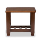 Baxton Studio Larissa Modern Classic Mission Style Cherry Finished Brown Wood Living Room Occasional End Table