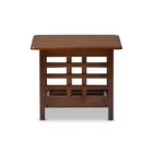 Baxton Studio Larissa Modern Classic Mission Style Cherry Finished Brown Wood Living Room Occasional End Table