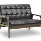 Baxton Studio Mid-Century Masterpieces Loveseat-Brown