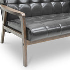 Baxton Studio Mid-Century Masterpieces Loveseat-Brown