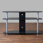Baxton Studio Orbit Black and Silver TV Stand