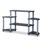 Baxton Studio Orbit Black and Silver 3-Tier TV Stand