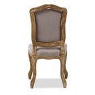 Baxton Studio Chateauneuf French Vintage Cottage Weathered Oak Beige Fabric Upholstered Dining Side Chair