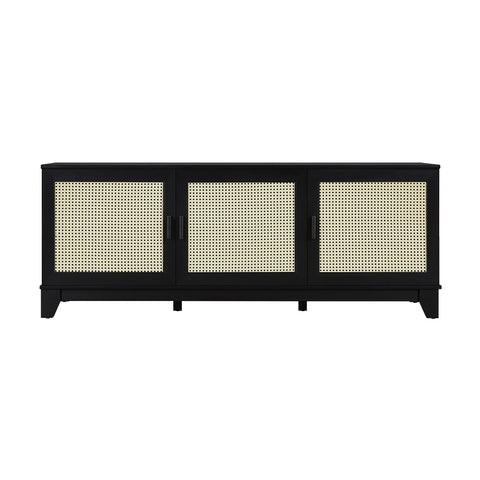 Manhattan Comfort Sheridan Mid-Century Modern 63" TV Stand in Black
