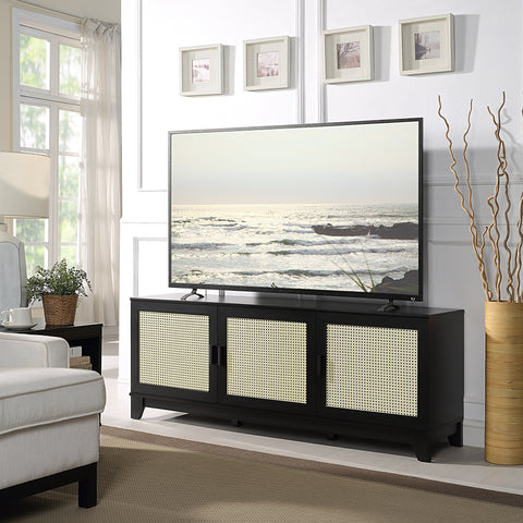 Manhattan Comfort Sheridan Mid-Century Modern 63" TV Stand in Black