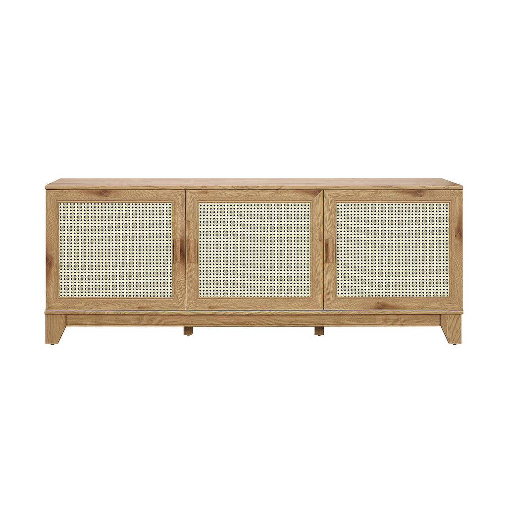 Manhattan Comfort Sheridan Mid-Century Modern 63" TV Stand in Natural