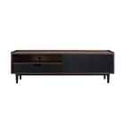 Manhattan Comfort Duane Mid-Century Modern 59" Fluted TV Stand in Black