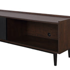 Manhattan Comfort Duane Mid-Century Modern 59" Fluted TV Stand in Black