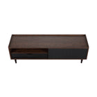 Manhattan Comfort Duane Mid-Century Modern 59" Fluted TV Stand in Black