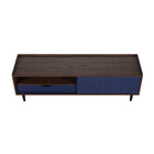 Manhattan Comfort Duane Mid-Century Modern 59" Fluted TV Stand in Navy Blue