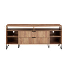 Manhattan Comfort Dumbo Modern 63" Fluted TV Stand in Golden Brown