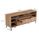 Manhattan Comfort Dumbo Modern 63" Fluted TV Stand in Golden Brown