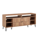 Manhattan Comfort Dumbo Modern 63" Fluted TV Stand in Golden Brown