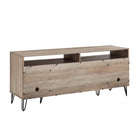 Manhattan Comfort Dumbo Modern 63" Fluted TV Stand in Rustic Gray