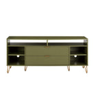 Manhattan Comfort Dumbo Modern 63" Fluted TV Stand in Olive Green