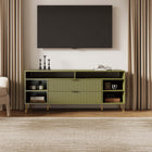 Manhattan Comfort Dumbo Modern 63" Fluted TV Stand in Olive Green