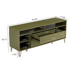 Manhattan Comfort Dumbo Modern 63" Fluted TV Stand in Olive Green